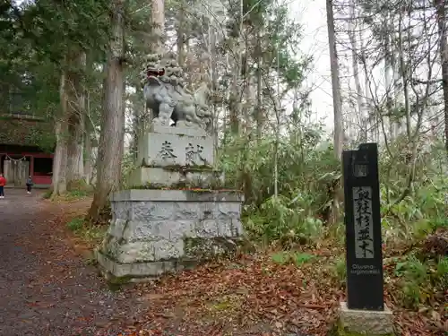 戸隠神社奥社の狛犬