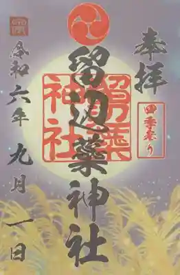 ※夜長の月明かり、秋蛍、ススキが描かれています。