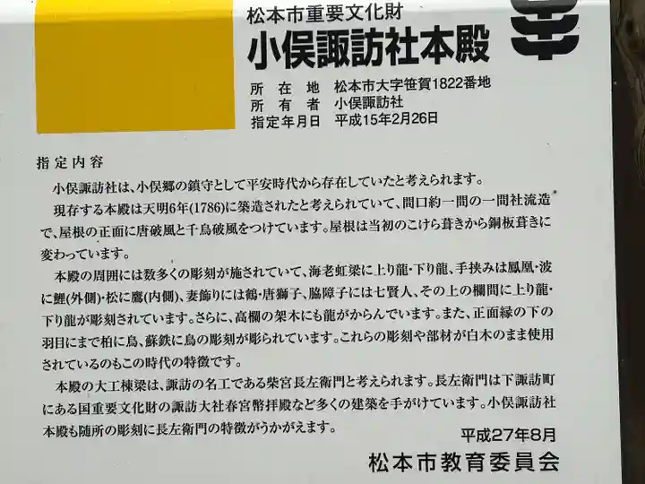 小俣諏訪社(長野県)