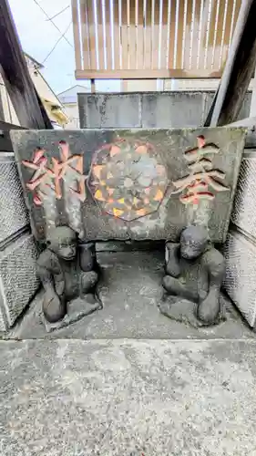 猫実庚申塔の手水舎