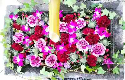 差出磯大嶽山神社 仕事と健康と厄よけの神さまの手水舎