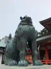 五社神社　諏訪神社の狛犬