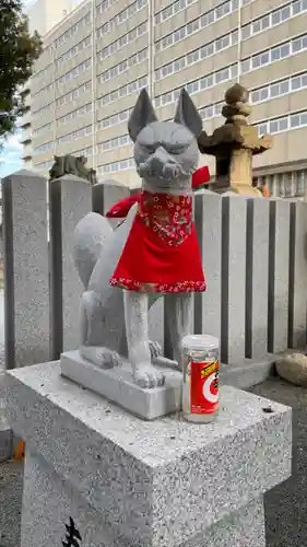 開口神社の狛犬