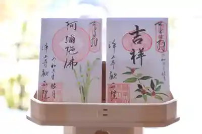 令和3年１月限定花御朱印

「水仙」阿彌陀佛 (阿弥陀三尊の朱印)
「千両」吉祥        (薬師三尊の朱印)

納経料　各　500円
