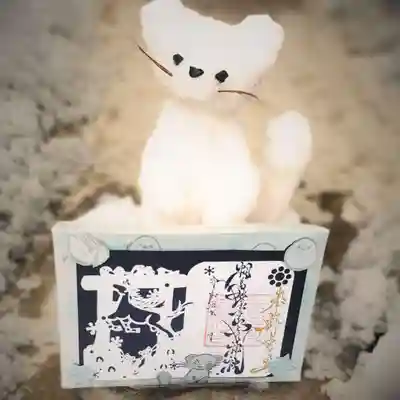 雪だるまのオコジョと。