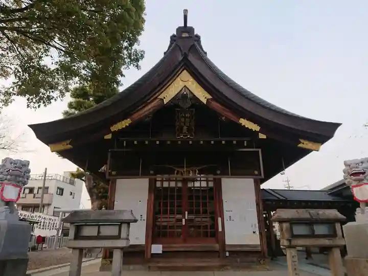 神明社・八幡社合殿(中杉町)の本殿・本堂