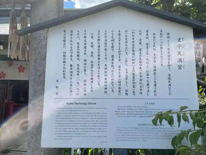 文子天満宮の歴史