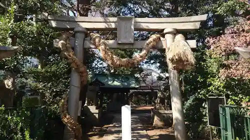 奥澤神社の鳥居