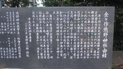 金ヶ作熊野神社(千葉県)