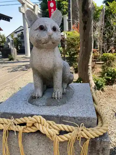 阿豆佐味天神社 立川水天宮の狛犬