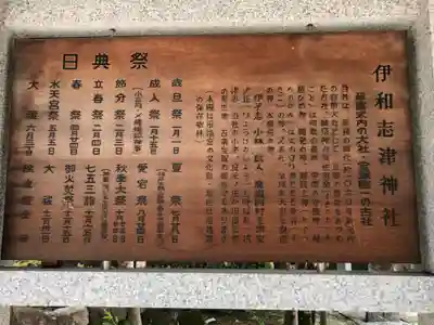 伊和志津神社の歴史