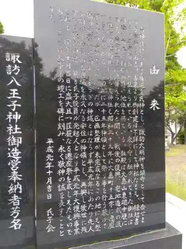 諏訪八王子神社の歴史