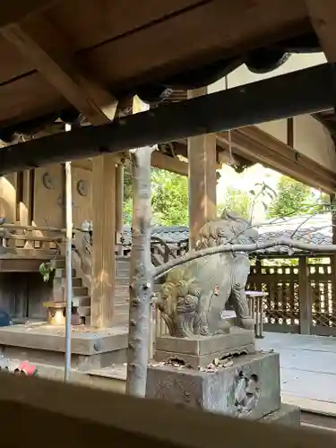 関蝉丸神社下社の狛犬