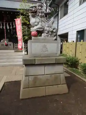 神明氷川神社の狛犬