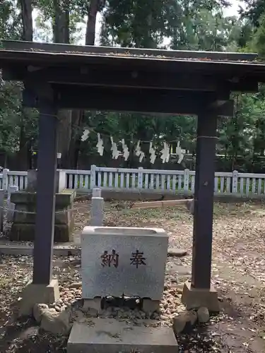 柳窪天神社（黒目川天神社）　の手水舎