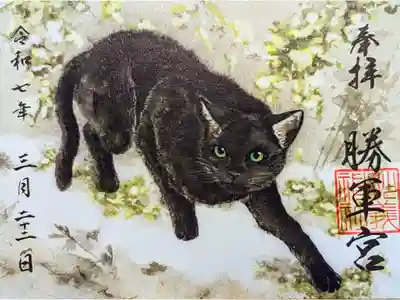 令和7年 月替り 勝軍宮 黒猫御朱印 3月
初穂料 500円