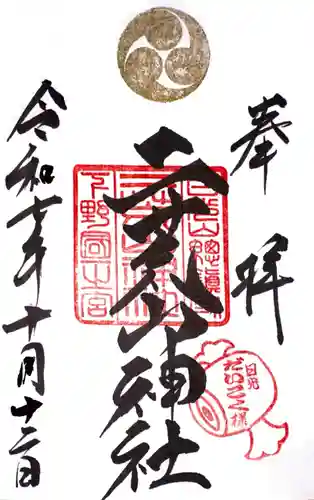 日光二荒山神社の御朱印