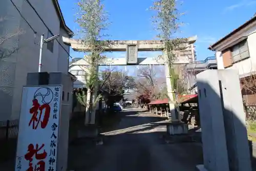 舎人氷川神社の鳥居