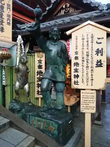 地主神社の像