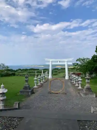 苫前神社の景色