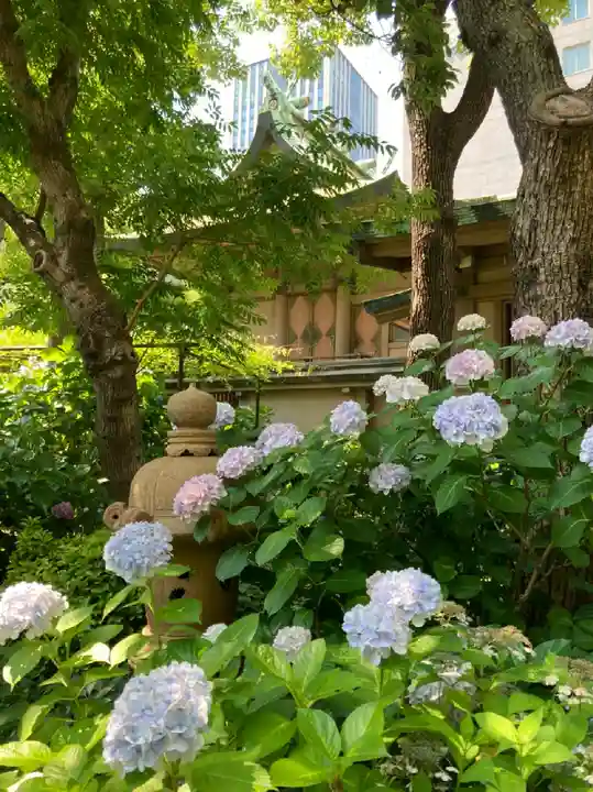 坐摩神社の庭園