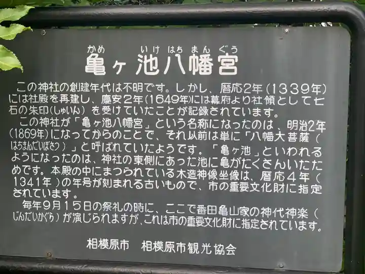 亀ケ池八幡宮の歴史