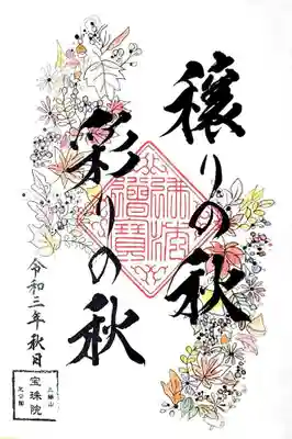 新作の元気の出る御朱印シリーズ「令和3年 秋日」です。
五穀豊穣を祈念された御朱印です🌾