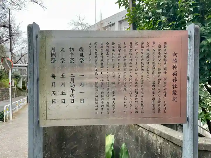 向陵稲荷神社の{uncategorized: "未分類", other: "その他", undefined: "問題あり", building: "その他建物", grave: "お墓", sacred_gate: "鳥居", guardian: "狛犬", statue: "像", buddha: "仏像", history: "歴史", nature: "自然", garden: "庭園", animal: "動物", pagoda: "塔", temizu: "手水舎", mountain_gate: "山門・神門", sanctuary: "本殿・本堂", subordinate: "末社・摂社", art: "芸術", scenery: "景色", jizo: "地蔵", ema: "絵馬", goshuin: "御朱印", omikuji: "おみくじ", items: "授与品その他", amulet: "お守り", goshuincho: "御朱印帳", eats: "食事", festival: "お祭り", votive_dance: "神楽", shichigosan: "七五三参", wedding: "結婚式", experience: "体験その他", initially: "初詣", around: "周辺", anti_infection: "感染症対策"}