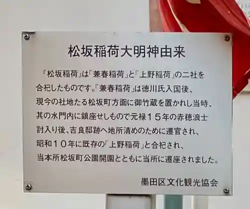 松坂稲荷大明神の歴史