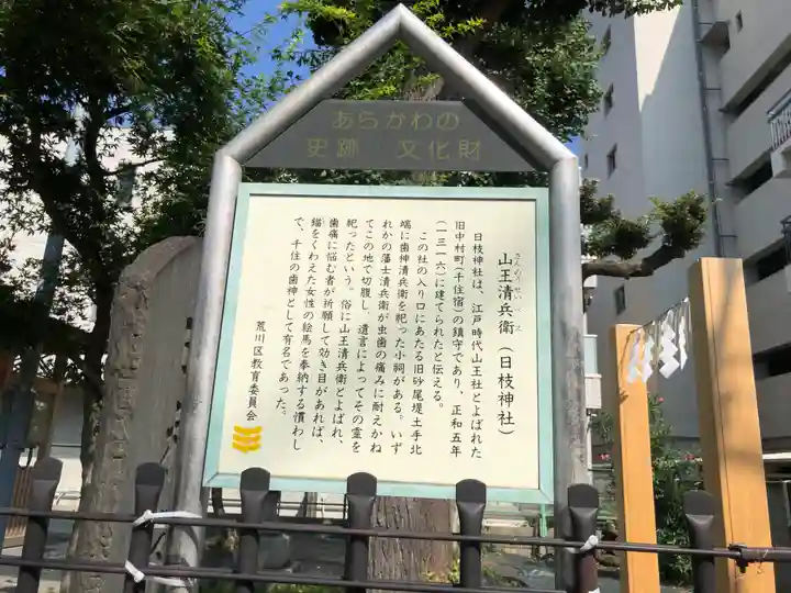 南千住日枝神社の歴史