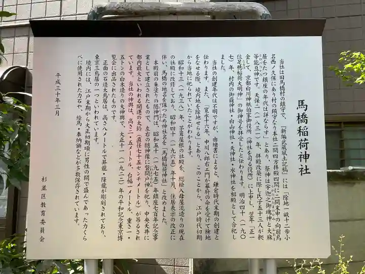 馬橋稲荷神社の歴史