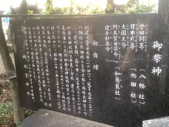 両社宮神社(宮町)の歴史