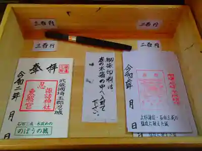＜書置きの御朱印＞