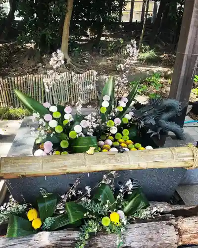 東海市熊野神社の手水舎