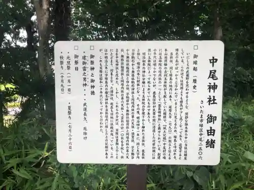 中尾神社の歴史