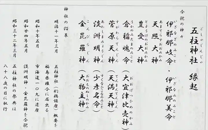 五柱神社(福島県)