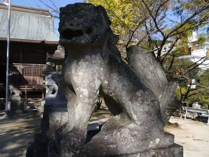 與止日女神社の狛犬