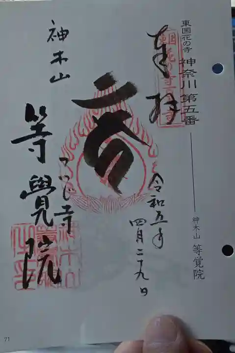 等覚院の御朱印