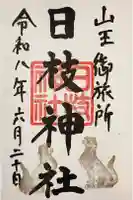 日本橋日枝神社の御朱印