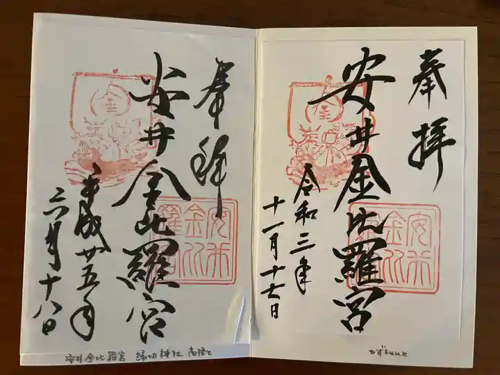 安井金比羅宮の御朱印