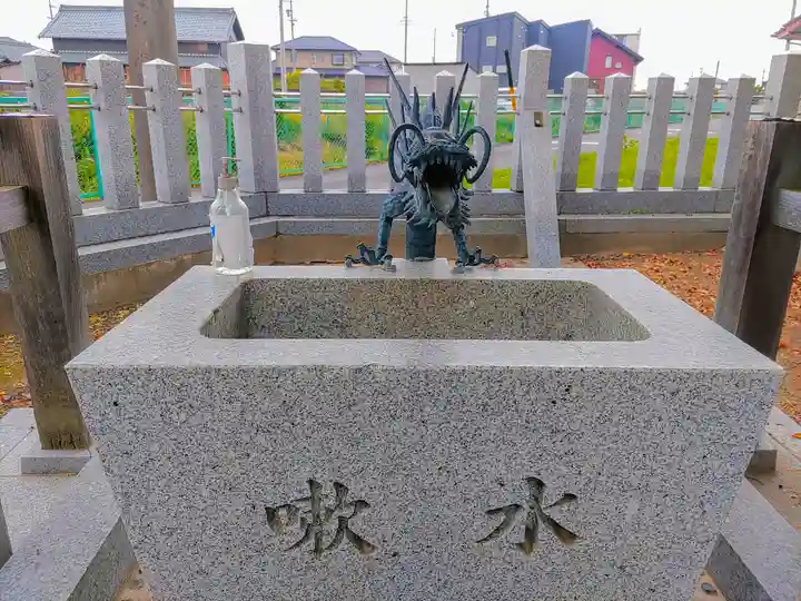 八幡社(丹陽町伝法寺)の手水舎