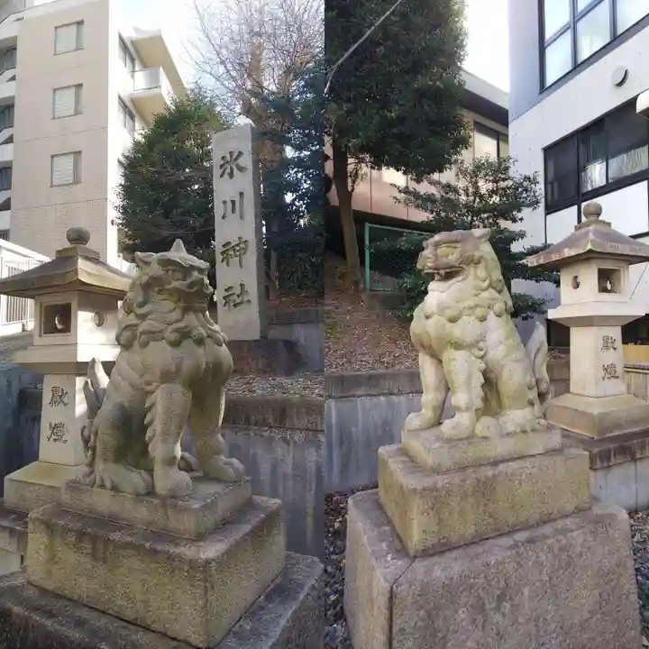 白金氷川神社の狛犬