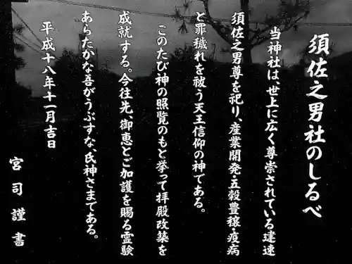 須佐之男社の歴史