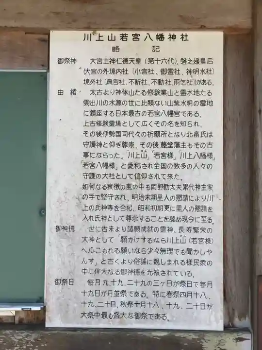 川上山若宮八幡宮の歴史