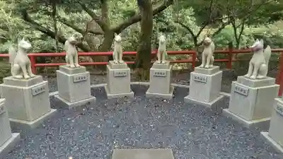 長門湯本豊川稲荷の狛犬