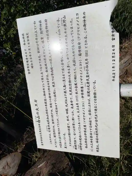 白山神社の歴史