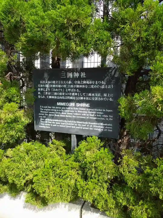 三囲神社銀座摂社の歴史