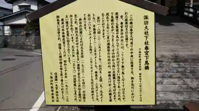 諏訪大社下社春宮の周辺