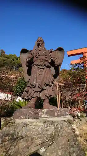 古井の天狗山の像