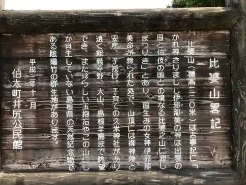 比婆山久米神社の歴史